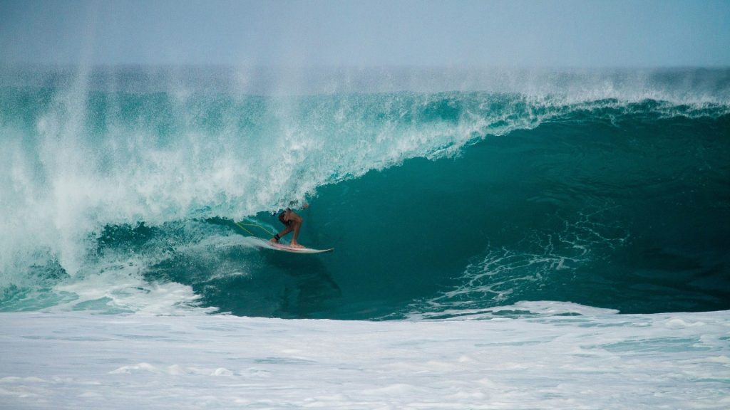 person surfing on a water wave